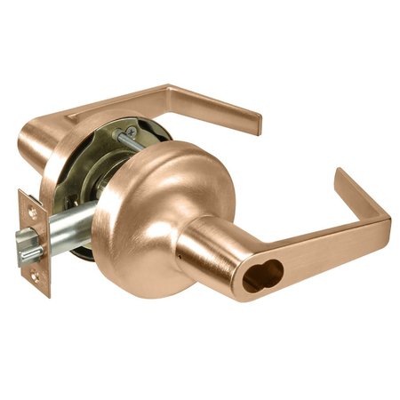 YALE Grade 2 Entry Cylindrical Lock, Augusta Lever, SFIC Less Core, Satin Bronze Finish, Non-handed B-AU5307LN 612
